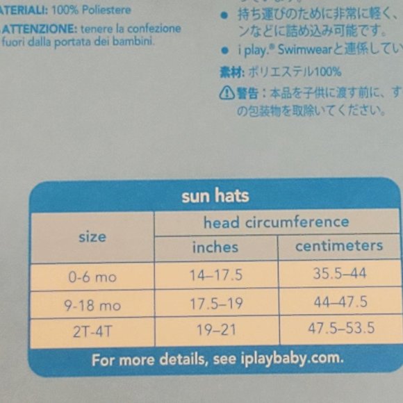 I Play Bucket Sun Hat 0-6 Months Navy - Picture 6 of 6